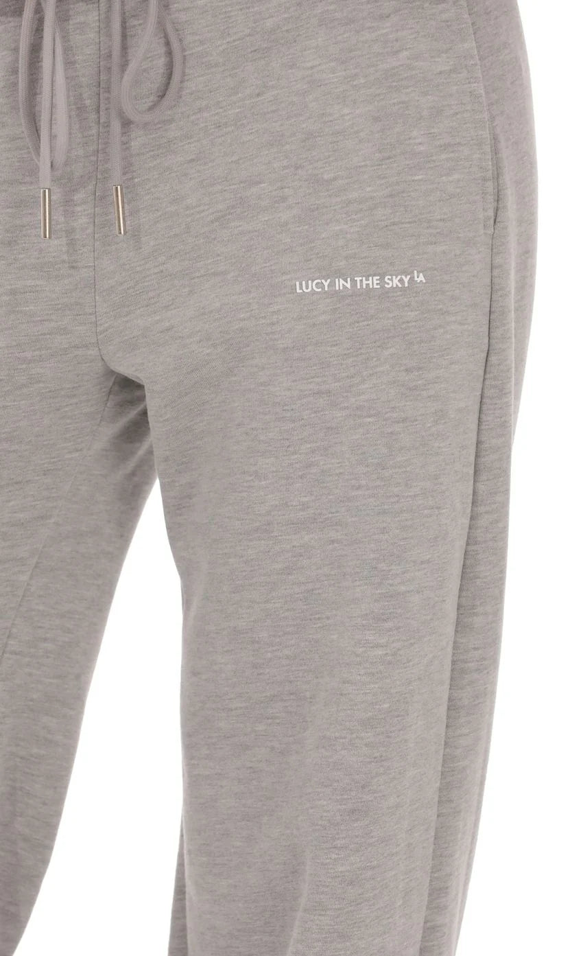 Fleece Straight Sweatpants in Grey