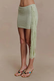 Terrymae Crochet Mini Skirt Pastel Green