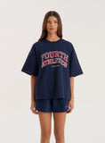 Navy Fourth Athletics Oversized T Shirt