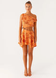 Aletta Sequin Mini Dress Orange