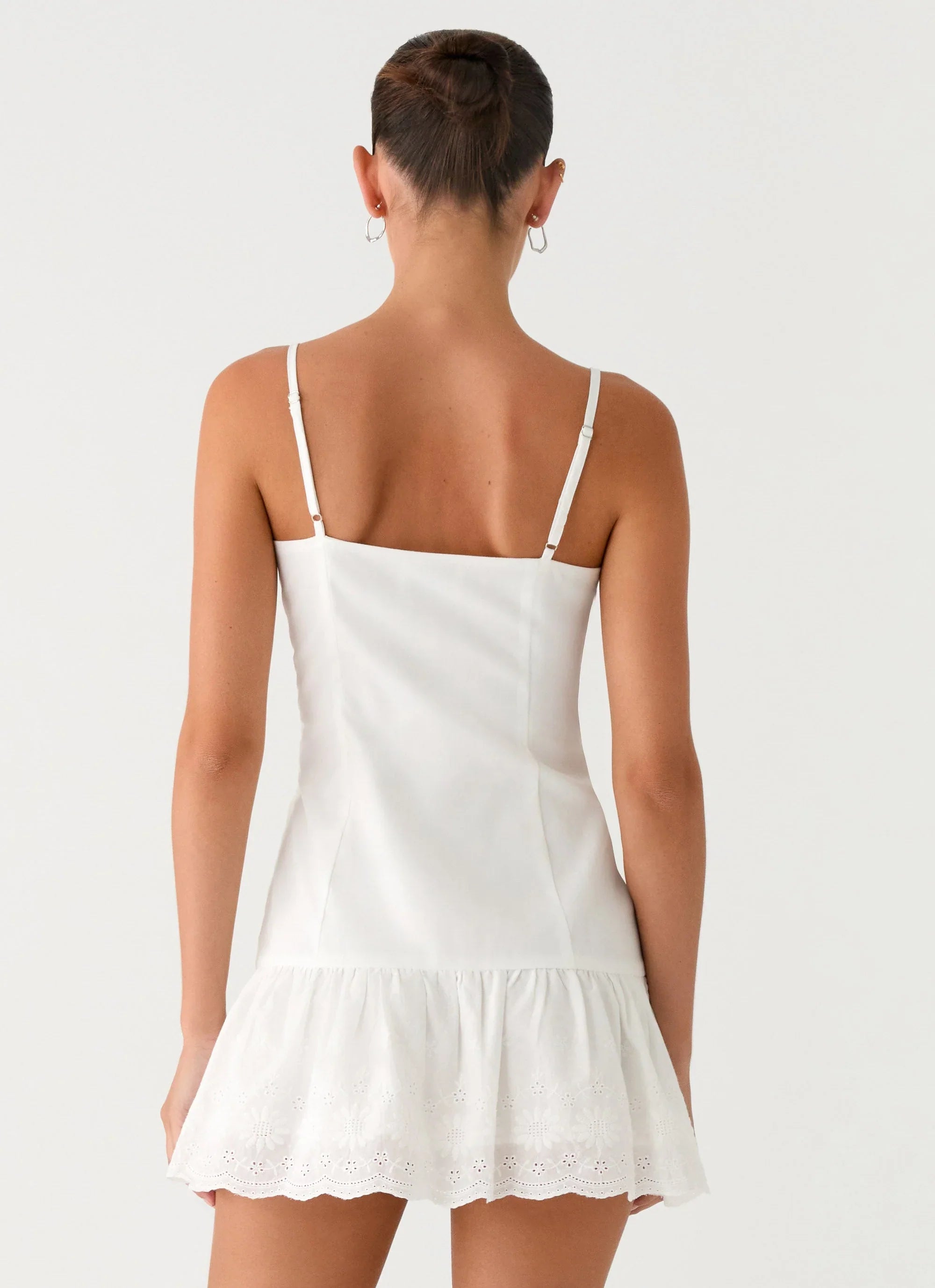 Sync Love Broderie Mini Dress White