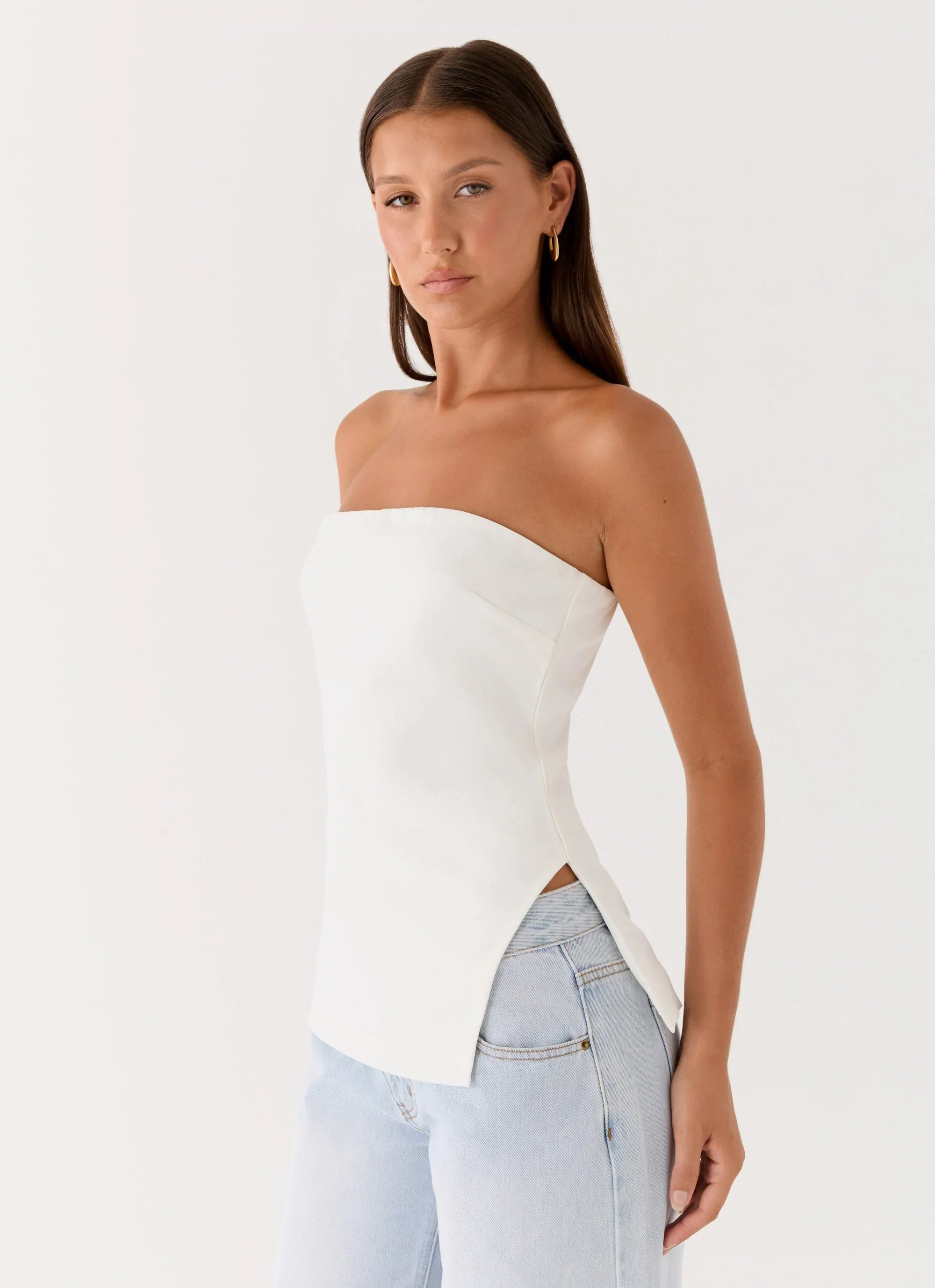 Midnight Glance Top White