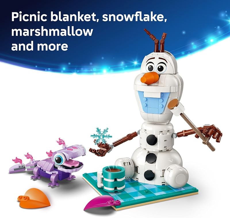 LEGO Disney Frozen Olaf and Brunis Picnic Fun Building Toy Frozen Toys for Girls Boys Ages 7 Disney Gifts for Kids Fans 43287