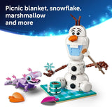 LEGO Disney Frozen Olaf and Brunis Picnic Fun Building Toy Frozen Toys for Girls Boys Ages 7 Disney Gifts for Kids Fans 43287