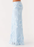 Radiate Maxi Skirt Blue
