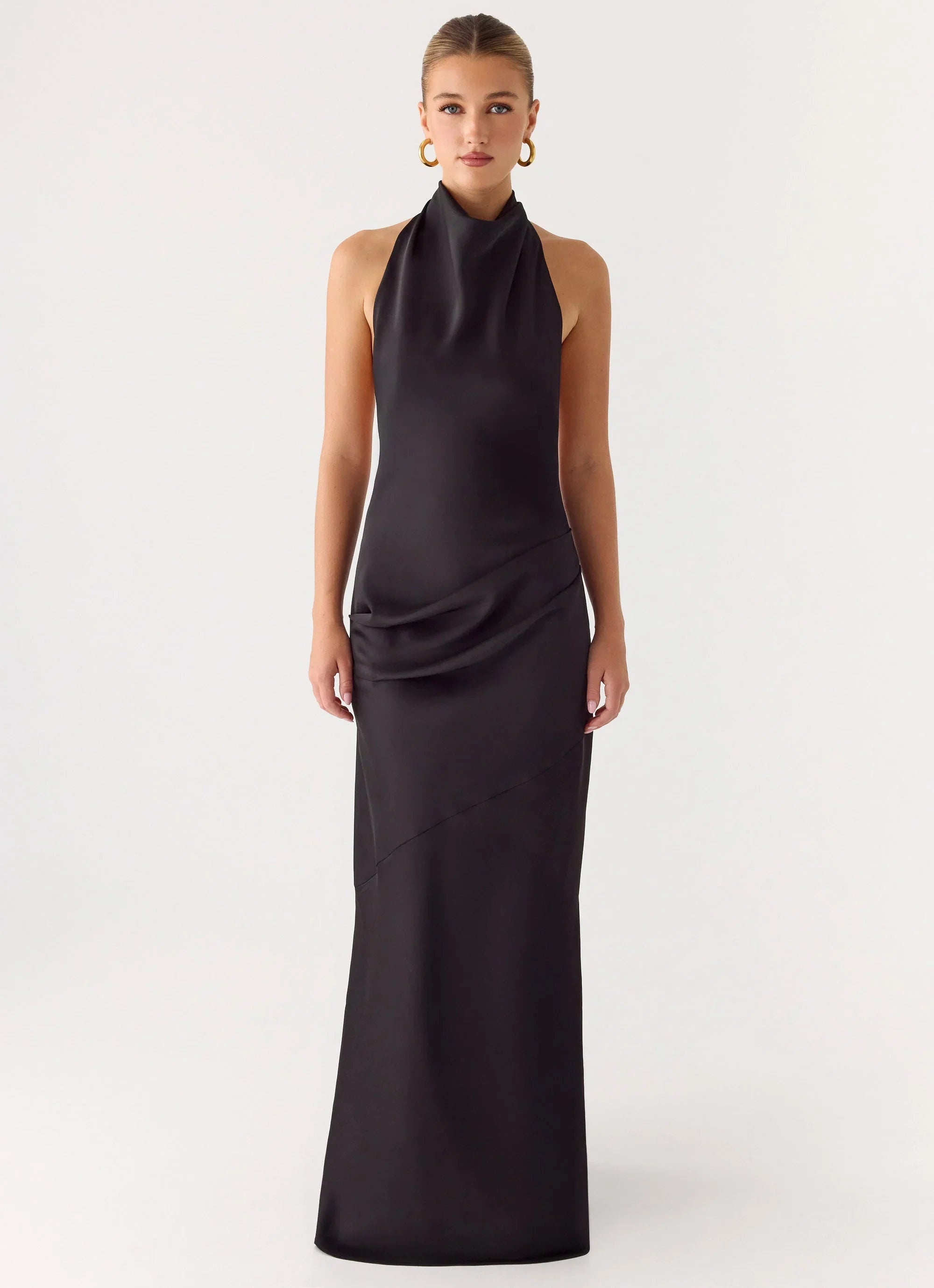 Back To Life Halter Maxi Dress Black