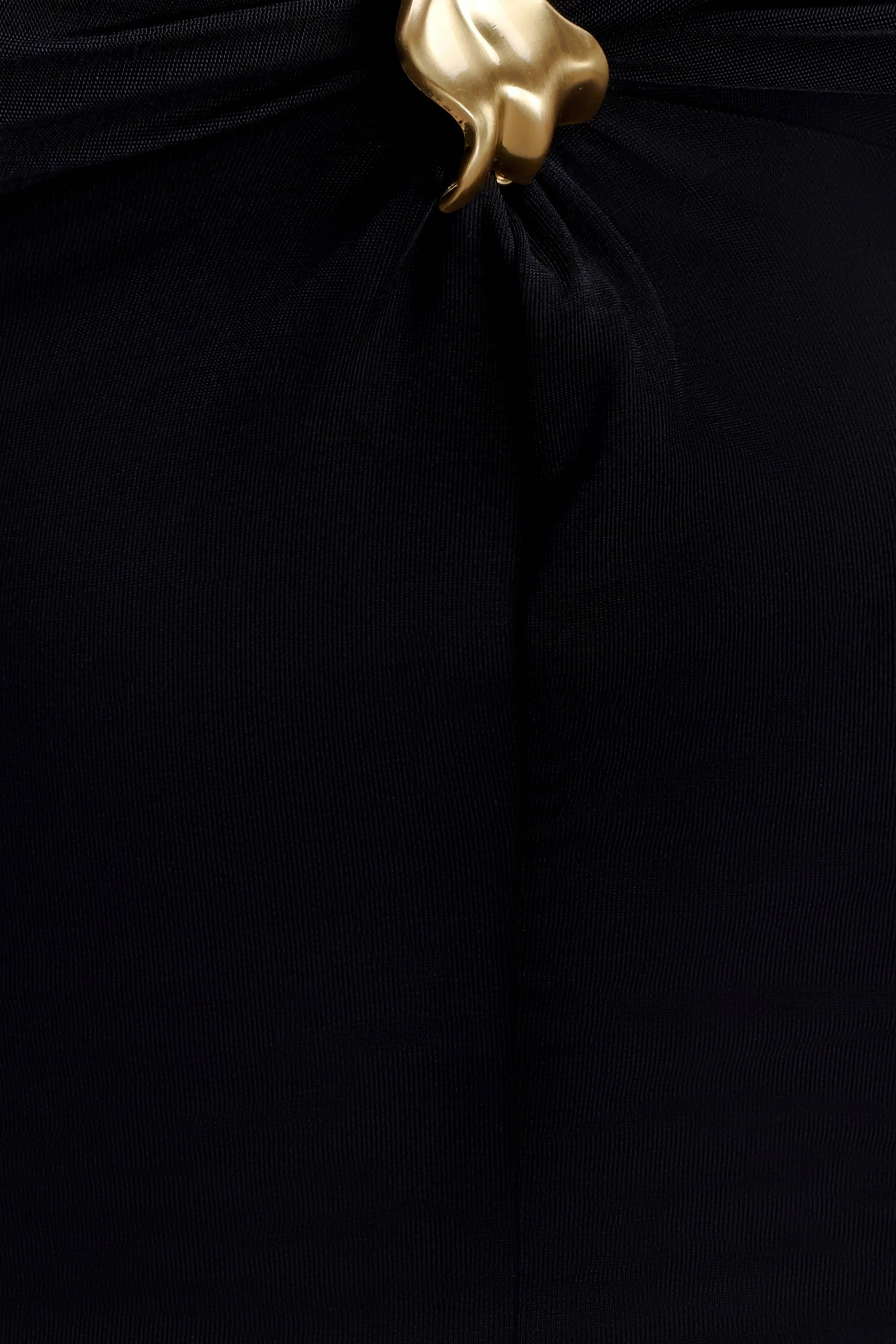 Spencer Slinky Top with Hardware Black