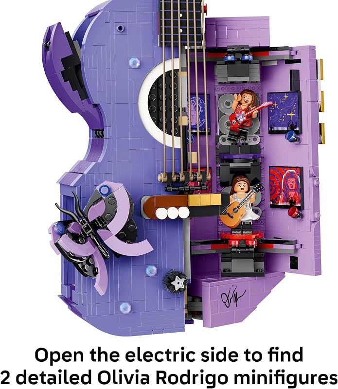 LEGO Editions Olivia Rodrigos Dual Guitar 43031 Collectible Building Toy for Teens Ages 14 Olivia Rodrigo Minifigure Bedroom Decor 1228 pieces Gift for Birthdays