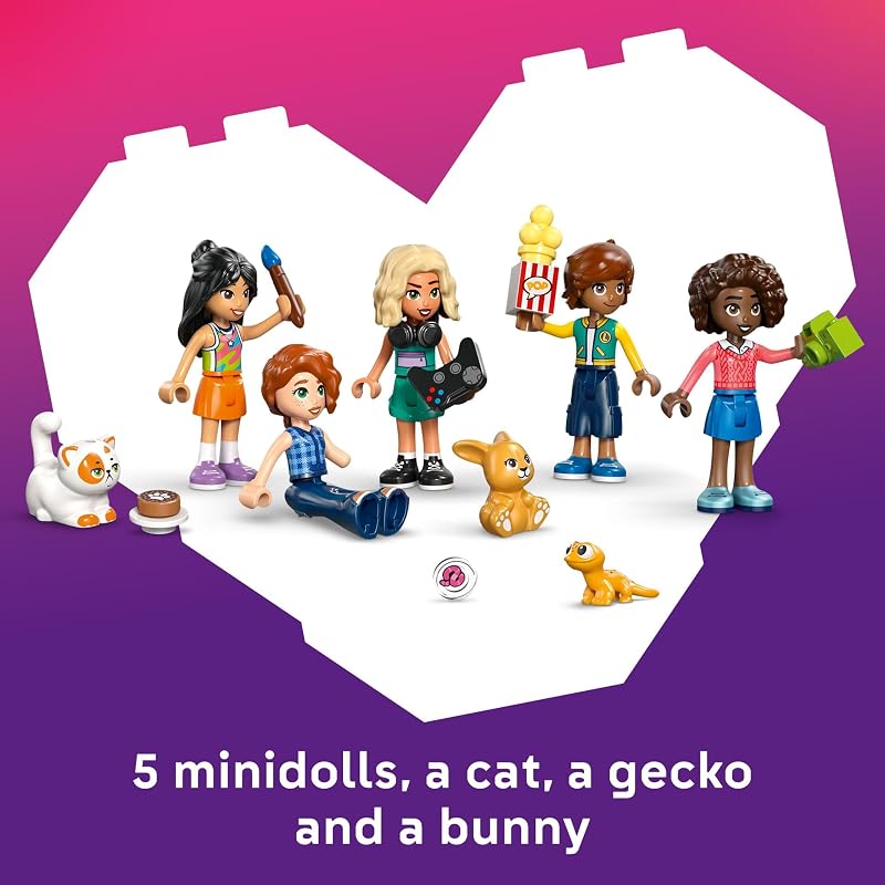 LEGO Friends Heartlake City Friends Club House Building Toy for Girls Boys Pretend Play Set for Kids Ages 8 W 5 Minidolls 3 Toy Animals Accessories Gift Idea for Birthdays 42689