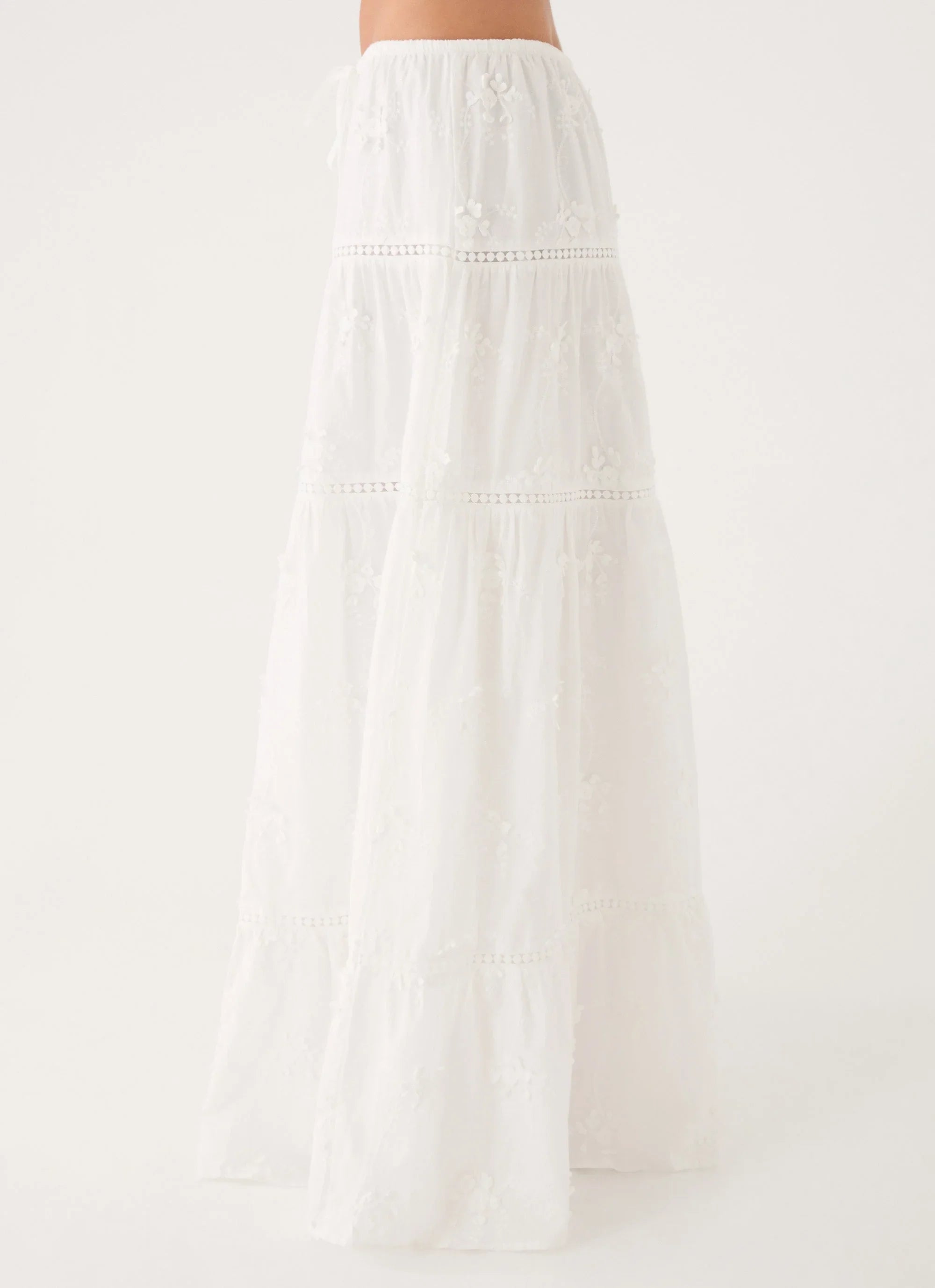 Yours To Keep Maxi Skirt White