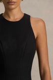 Leilani Black Round Neck Mini Skater Dress