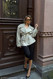 Alden Short Trench Jacket Pebble