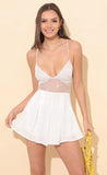 Lace Romper in White