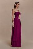 Marimae Long Knit Top Plum