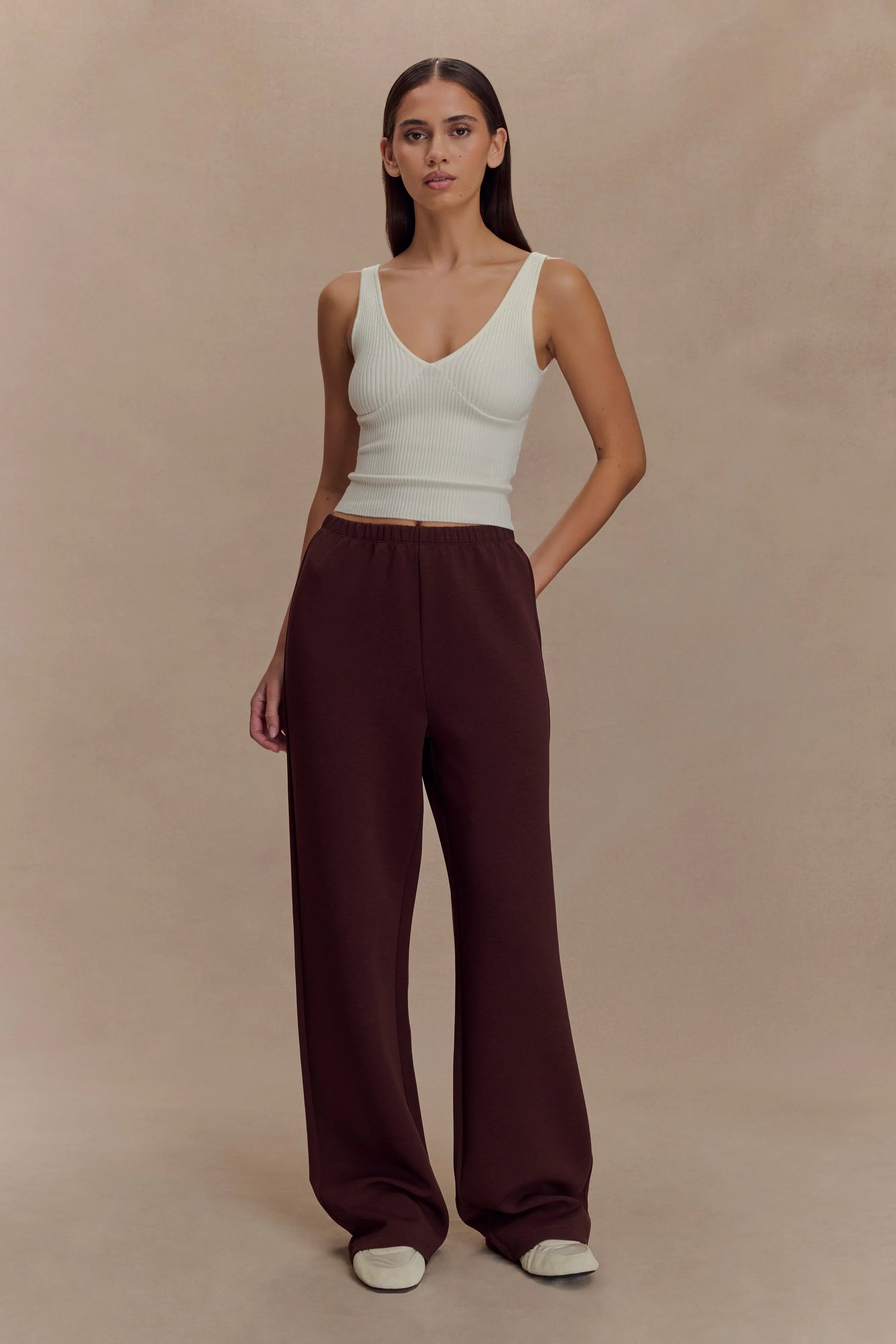 August Straight Leg Jogger Chocolate