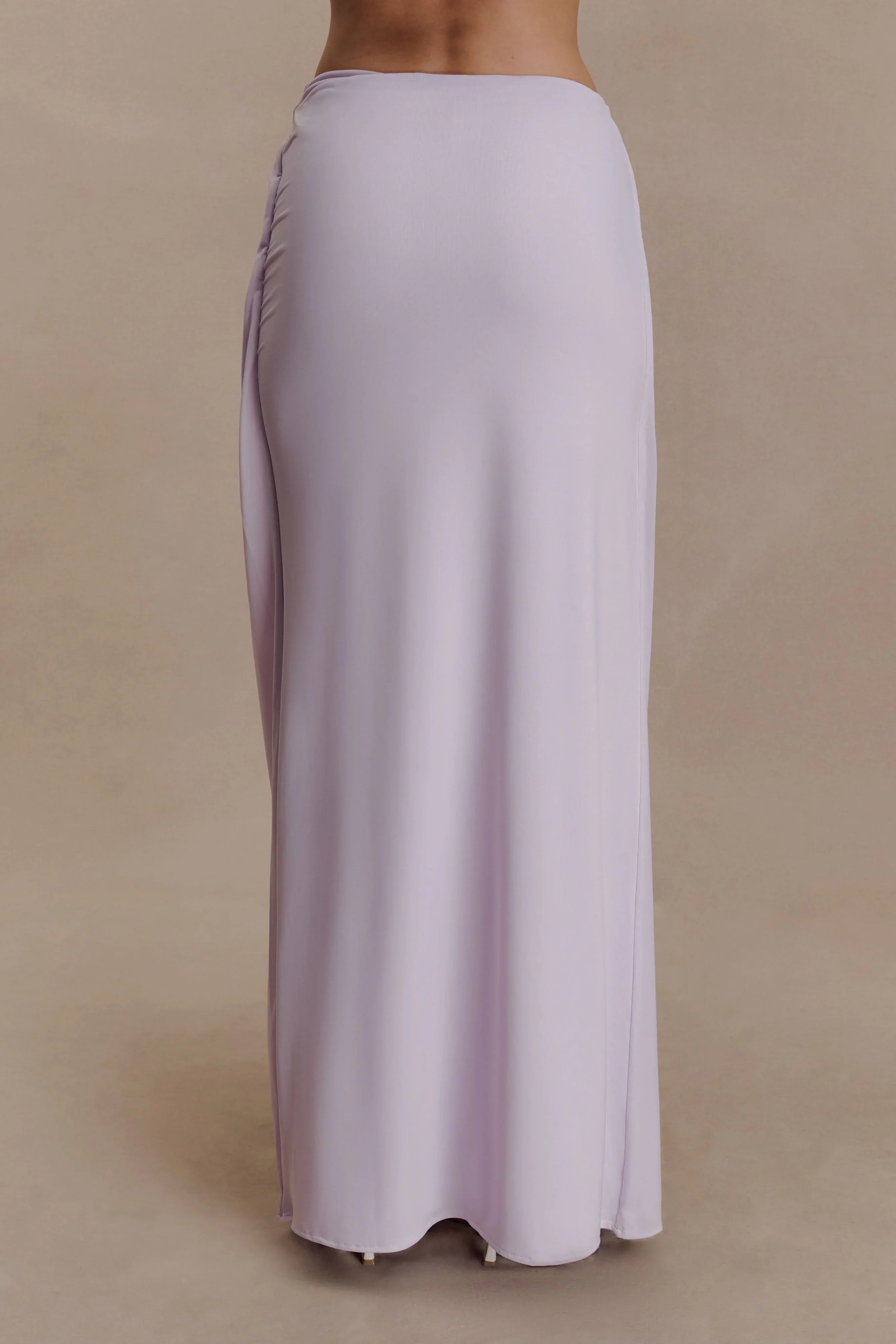 Bridget Slinky Maxi Skirt With Hardware Dusty Lilac