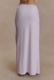 Bridget Slinky Maxi Skirt With Hardware Dusty Lilac