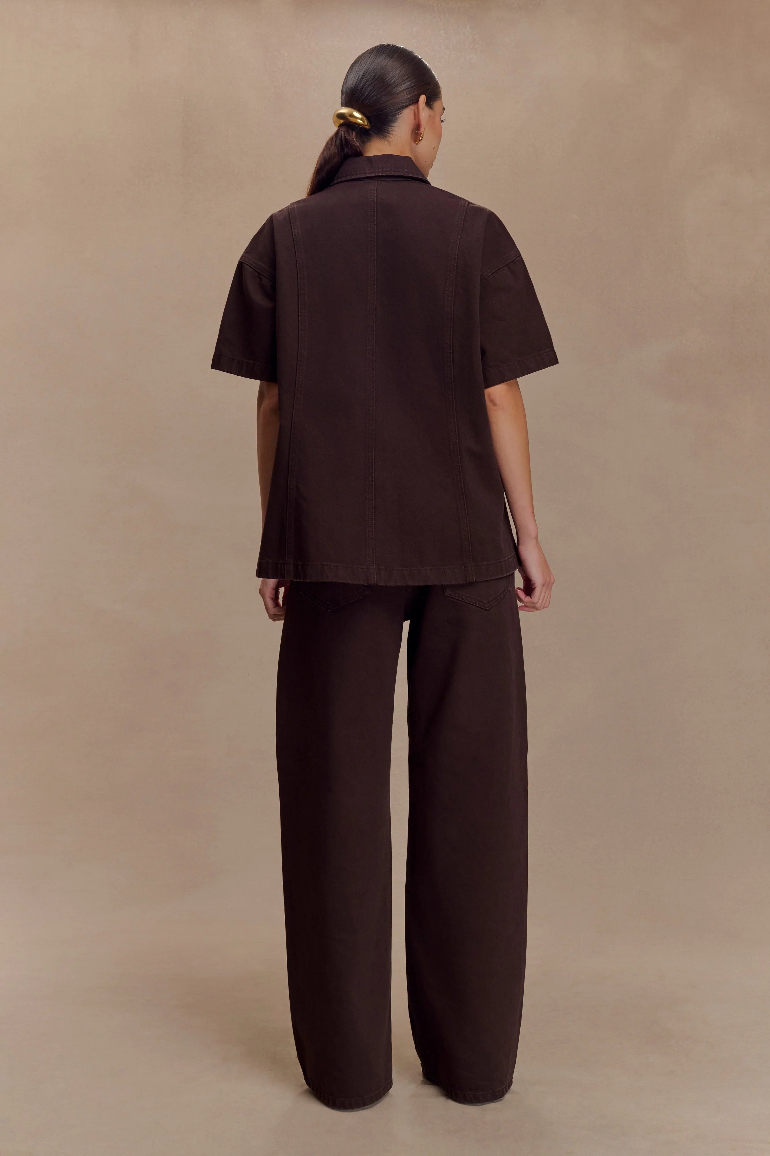 Mannon Mid Rise Denim Jeans Chocolate