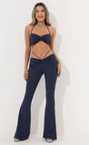 Two Piece Set in Shimmer Blue