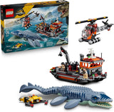 LEGO Jurassic World Mosasaurus Dinosaur Boat Attack 77983 Building Toy for Boys Girls Ages 7 Dinosaur Toy Playset for Kids Pretend Play 703 pieces Gift for Birthdays