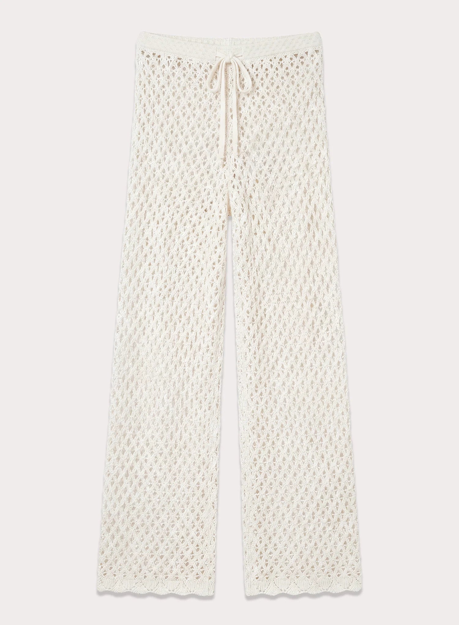 Off White Crochet Trousers