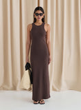 Chocolate Jersey Midaxi Dress