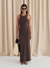 Chocolate Jersey Midaxi Dress