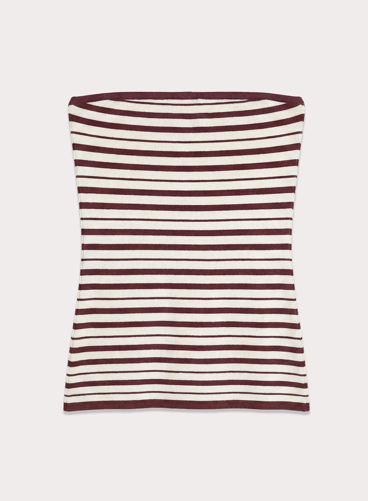 Chocolate Stripe Knitted Bandeau Top
