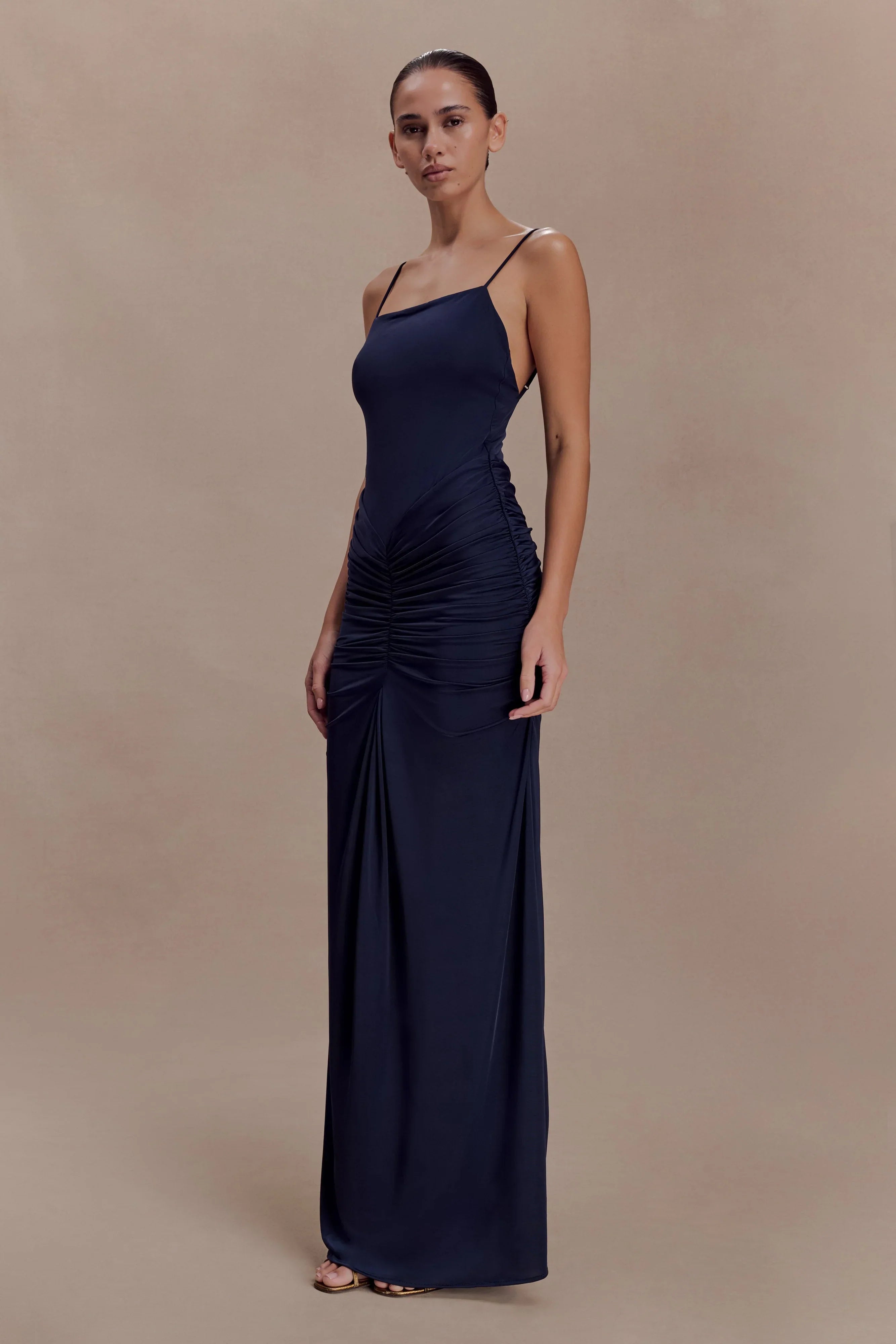 Roisin Slinky Maxi Dress Navy