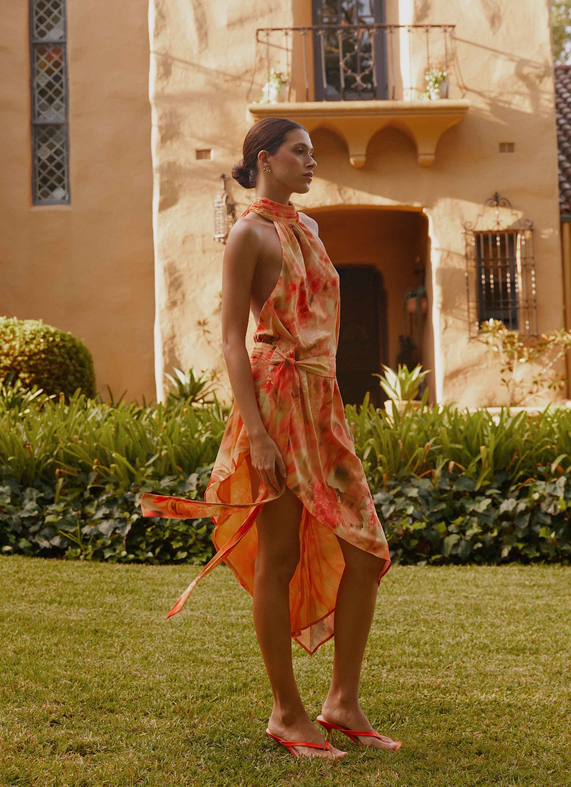 Lou Midi Dress Sunset Floral