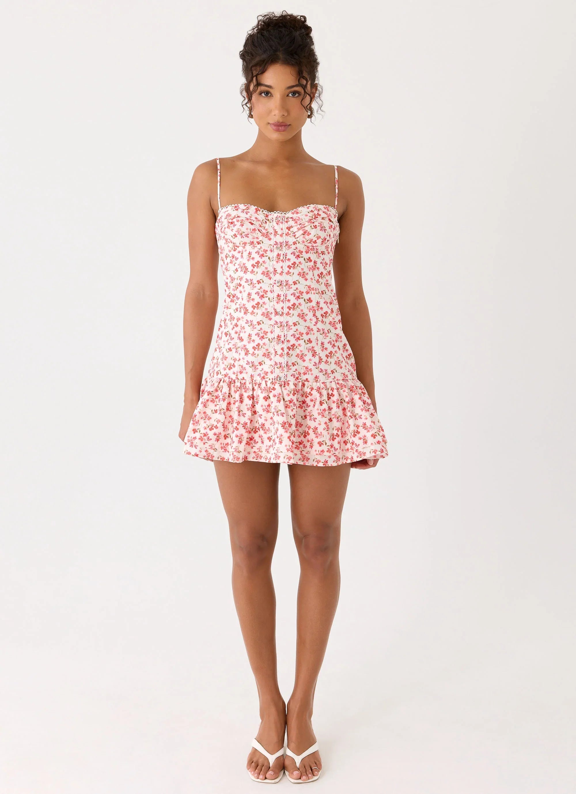 Loulette Mini Dress Porcelain Rose
