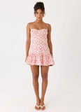 Loulette Mini Dress Porcelain Rose