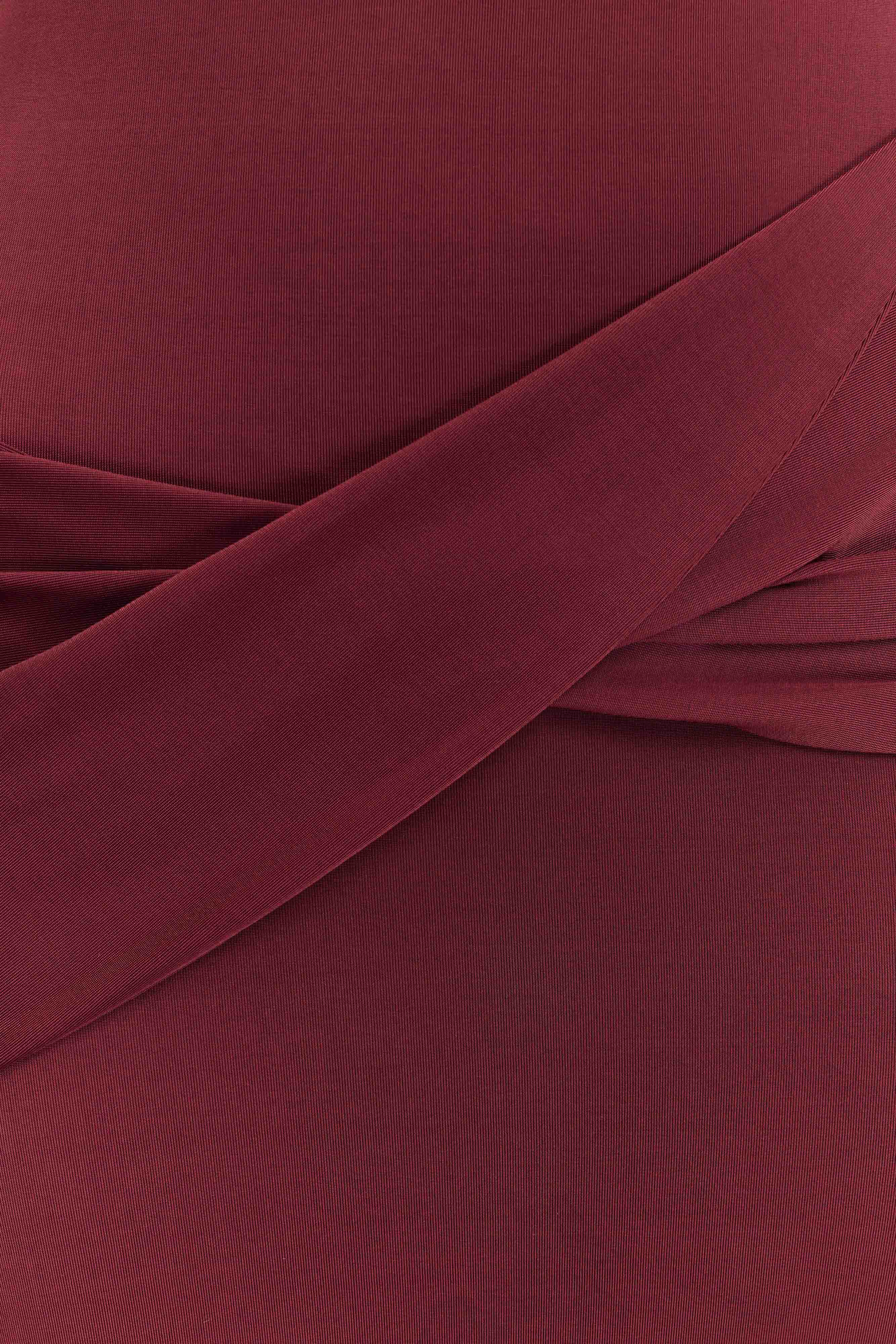 Henley Slinky Drape Maxi Dress Wine