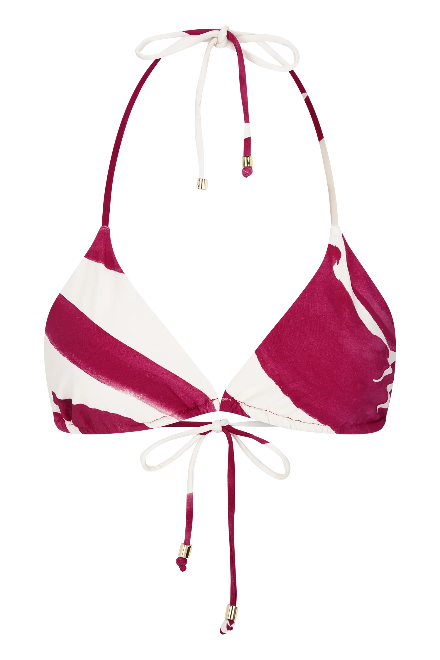 Marquise Bikini Top Dragonfruit Deco Fleur Print