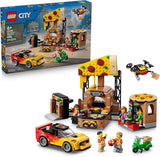 LEGO City Pizza Delivery Experience with Vehicles 60496 Building Toys for Boys Girls Ages 6 Toy Car Playset for Pretend Play 5 Minifigures 494 pieces Gift Idea