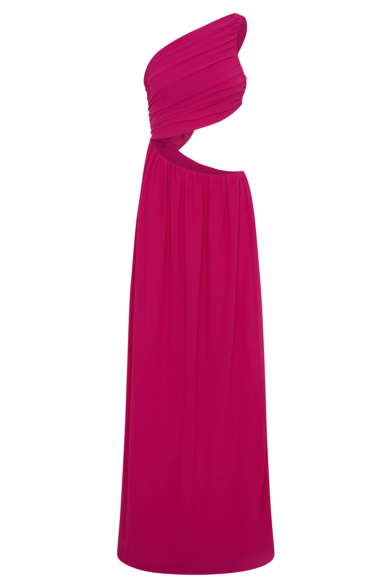 Aria Chiffon Cut Out Maxi Dress Fuchsia