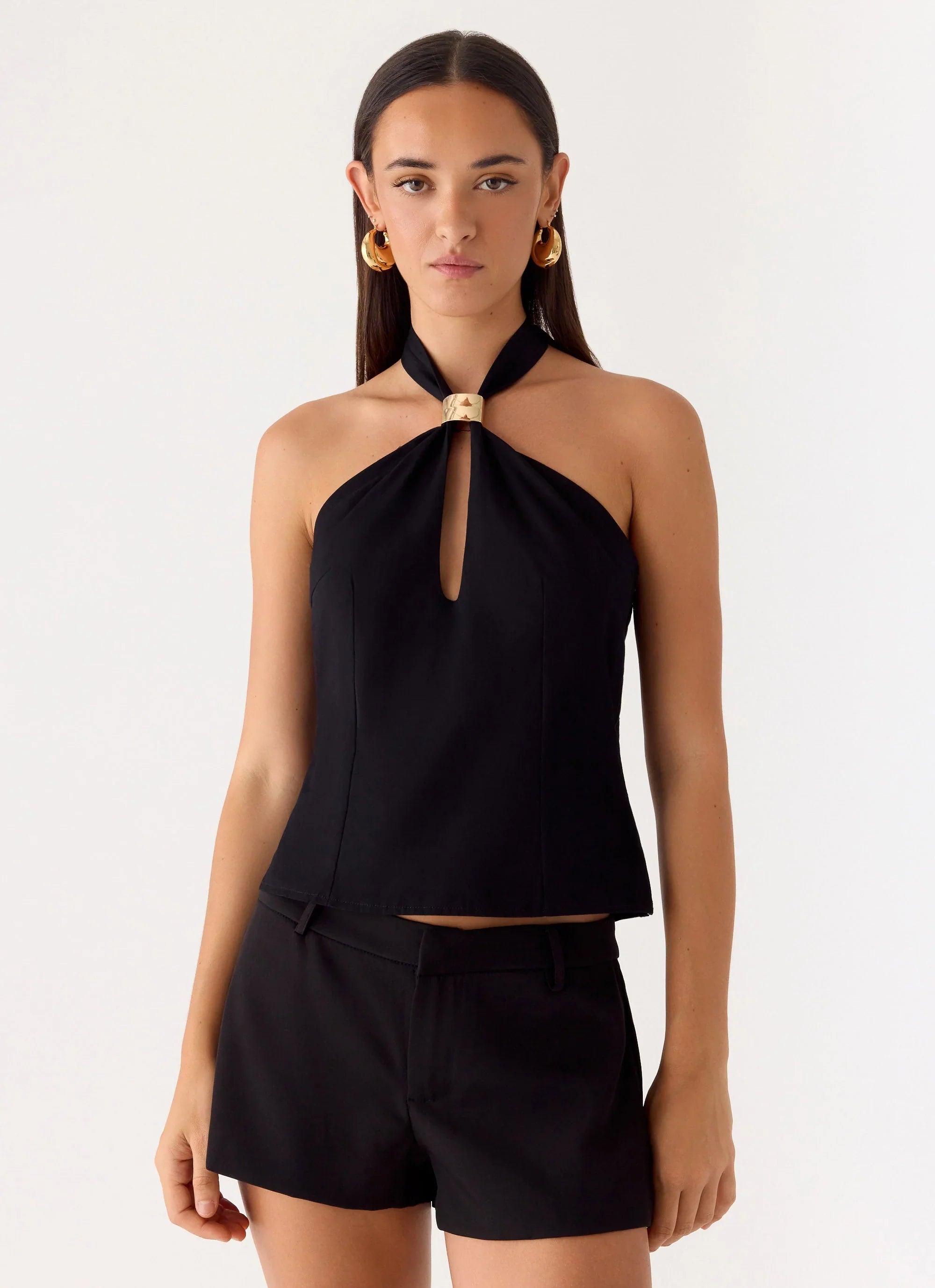 Odetta Halter Top Black
