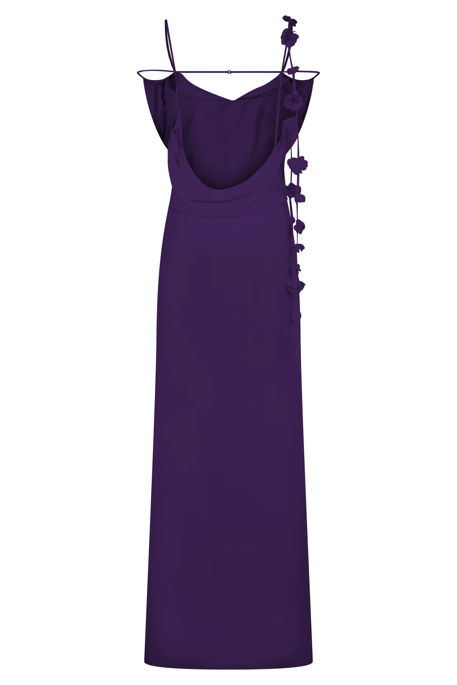 Rosalie Floral Chiffon Maxi Dress Purple