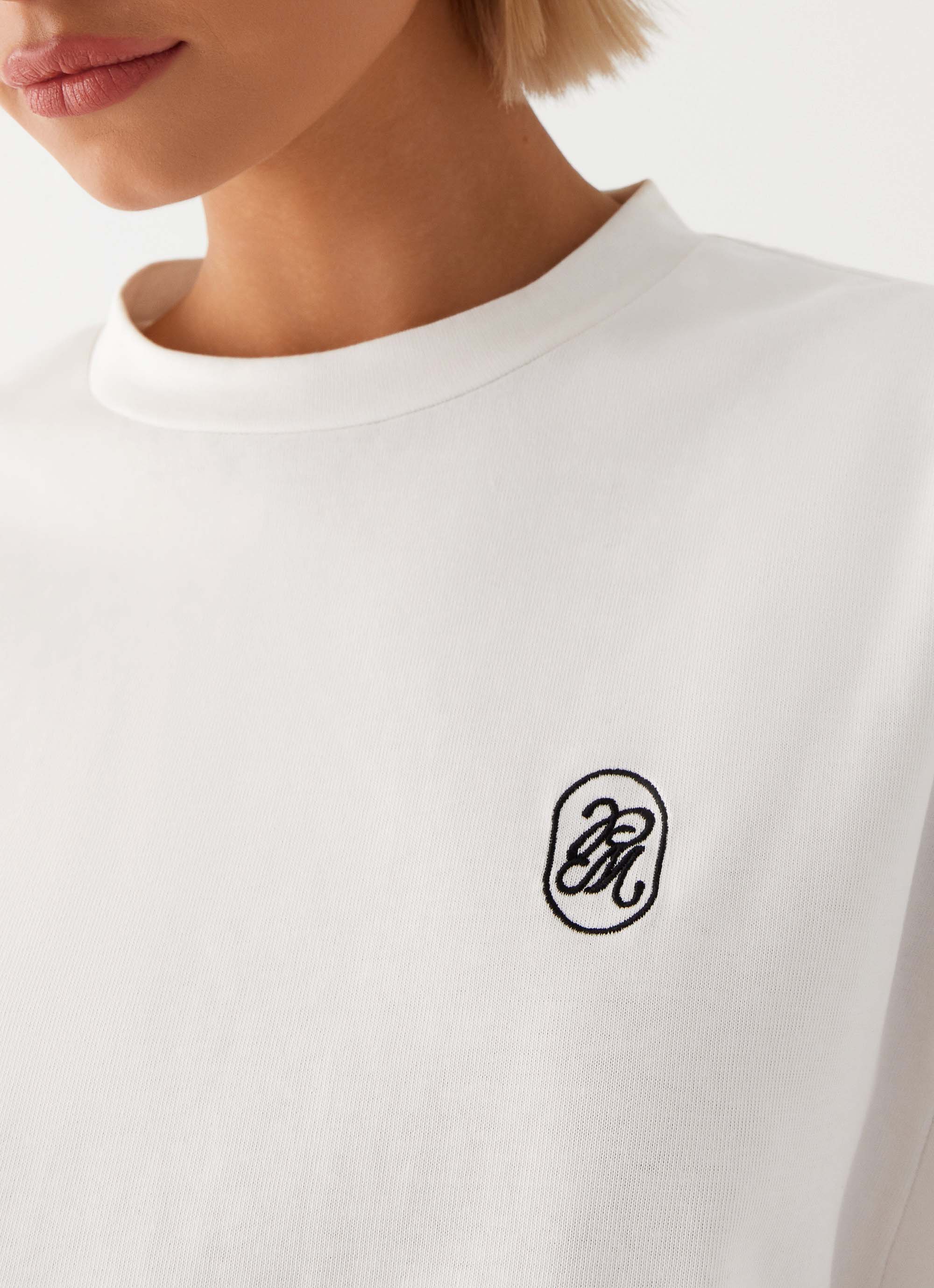 Carefree Monogram T Shirt White