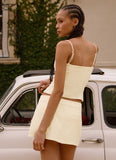 Gowon Low Rise Mini Skort Butter Yellow