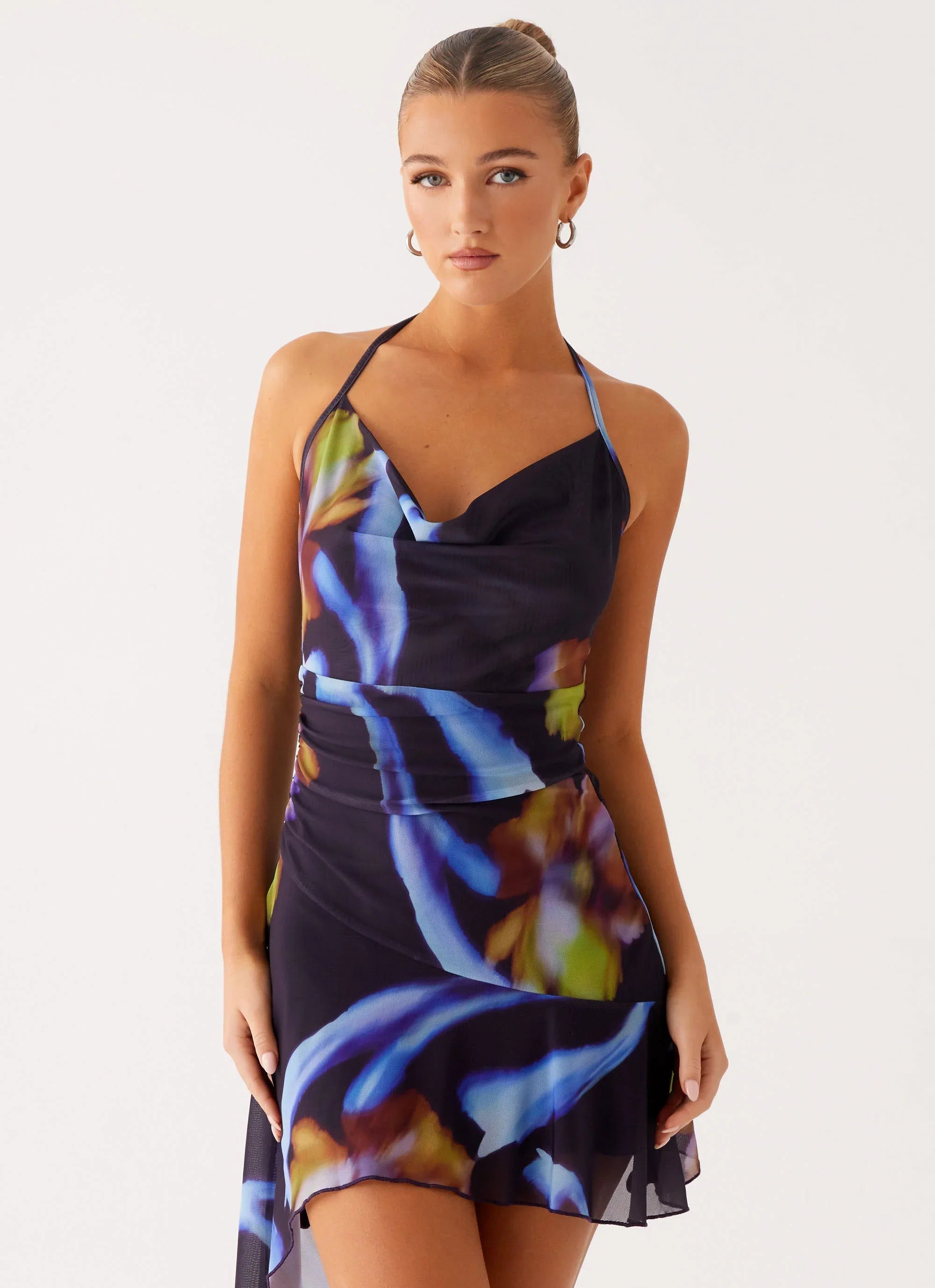 Algarve Mini Dress Dark Floral