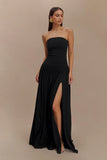 Maureen Cotton Shirring Maxi Dress Black