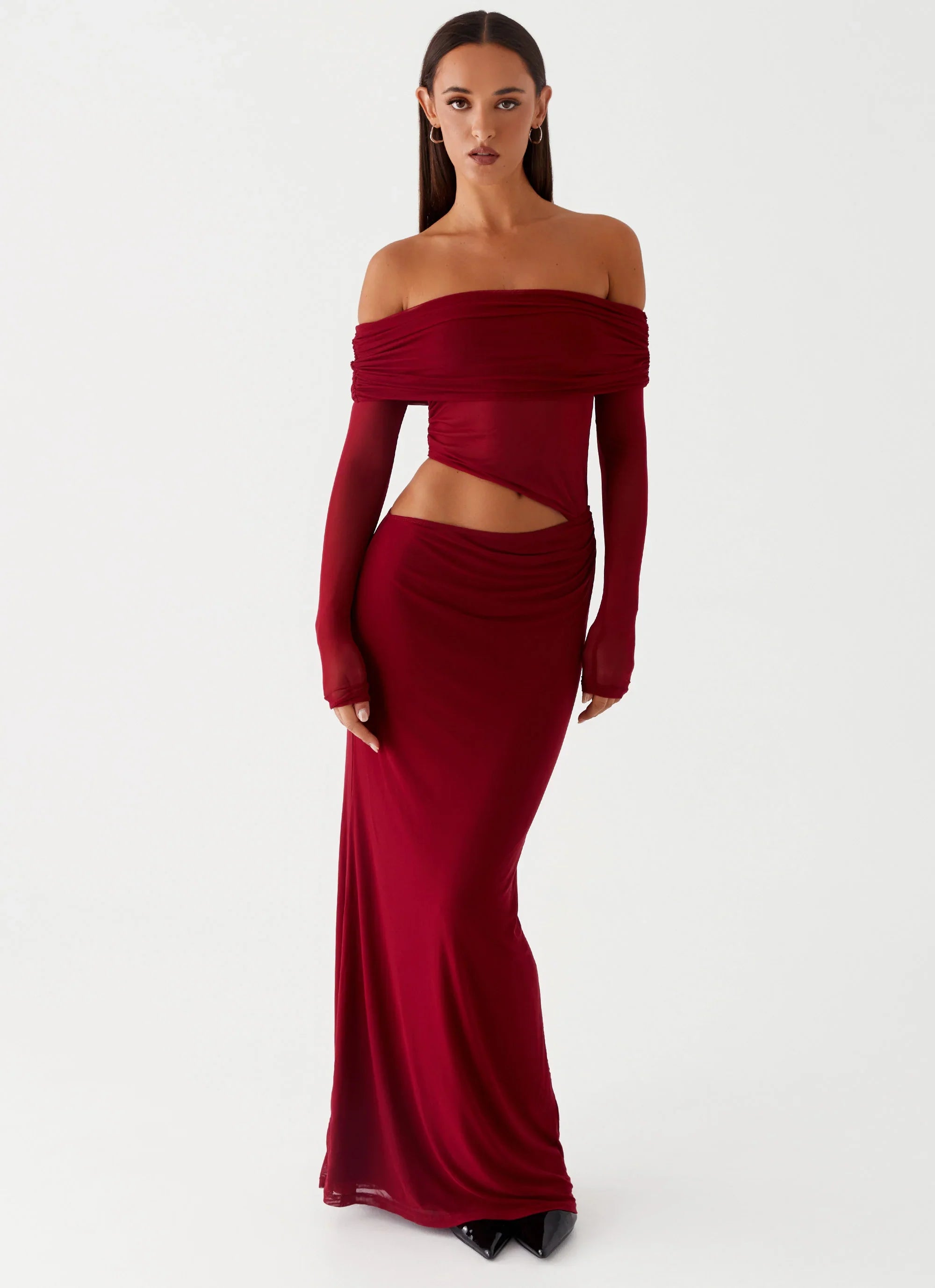 Emery Maxi Dress Cherry Red