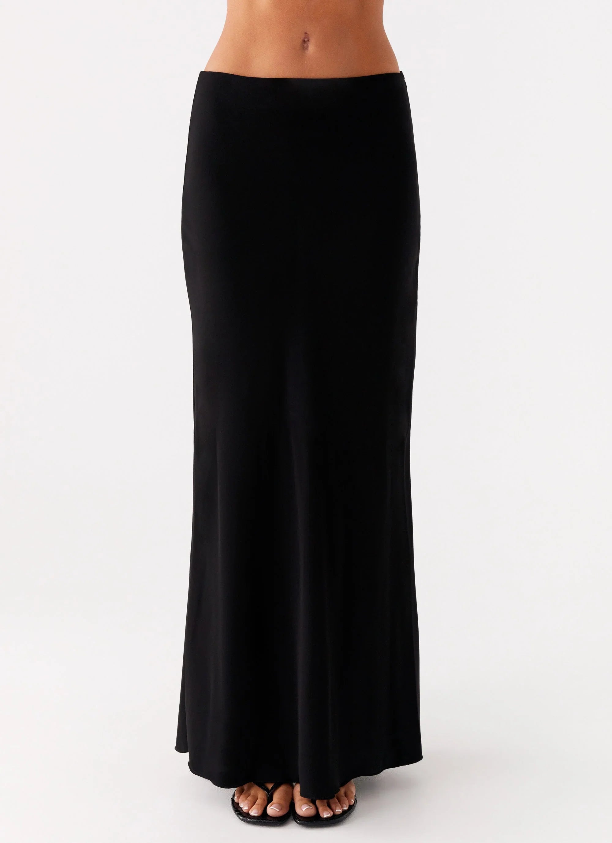 Michaella Chiffon Maxi Skirt Black
