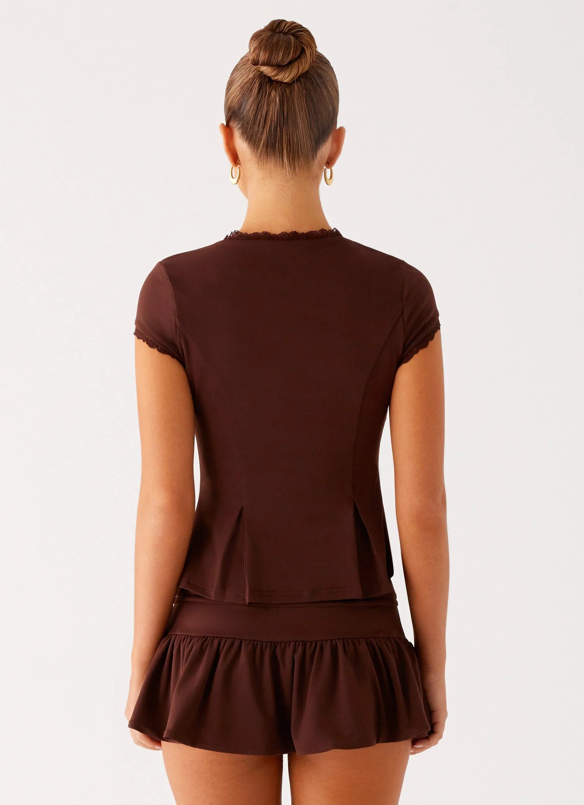 Landon Mini Skort Chocolate