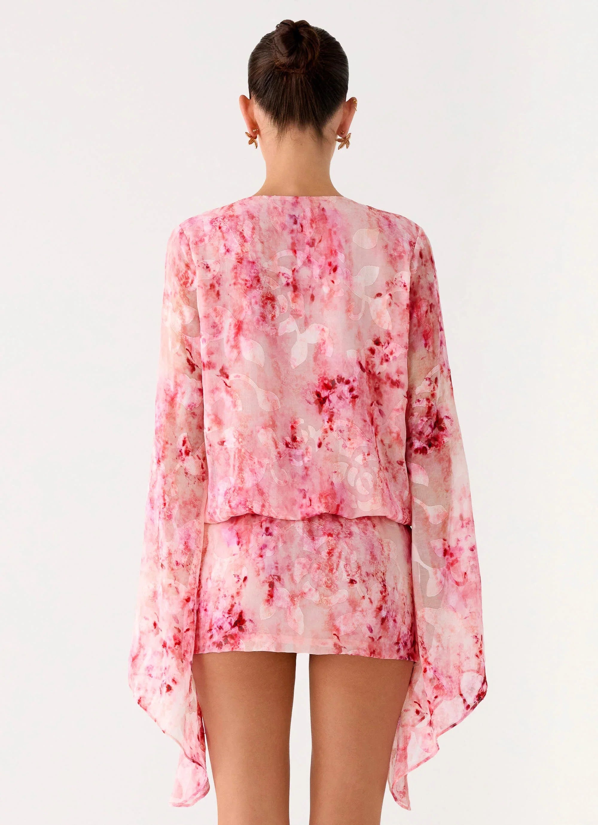 Junia Long Sleeve Mini Dress Pink