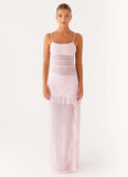 Jenni Ruffle Maxi Dress Pink
