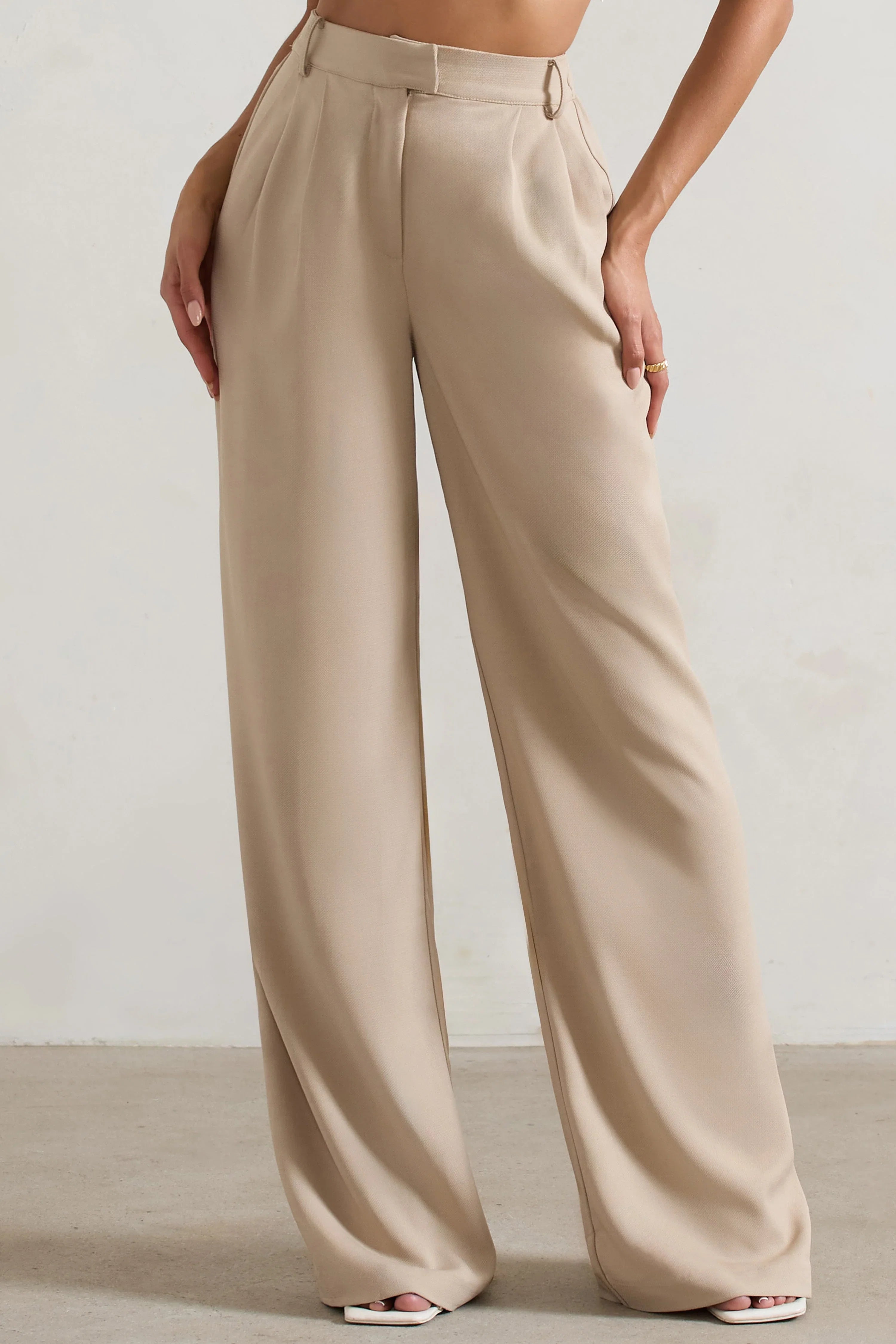 Hastings Stone High Waist Wide Leg Trousers