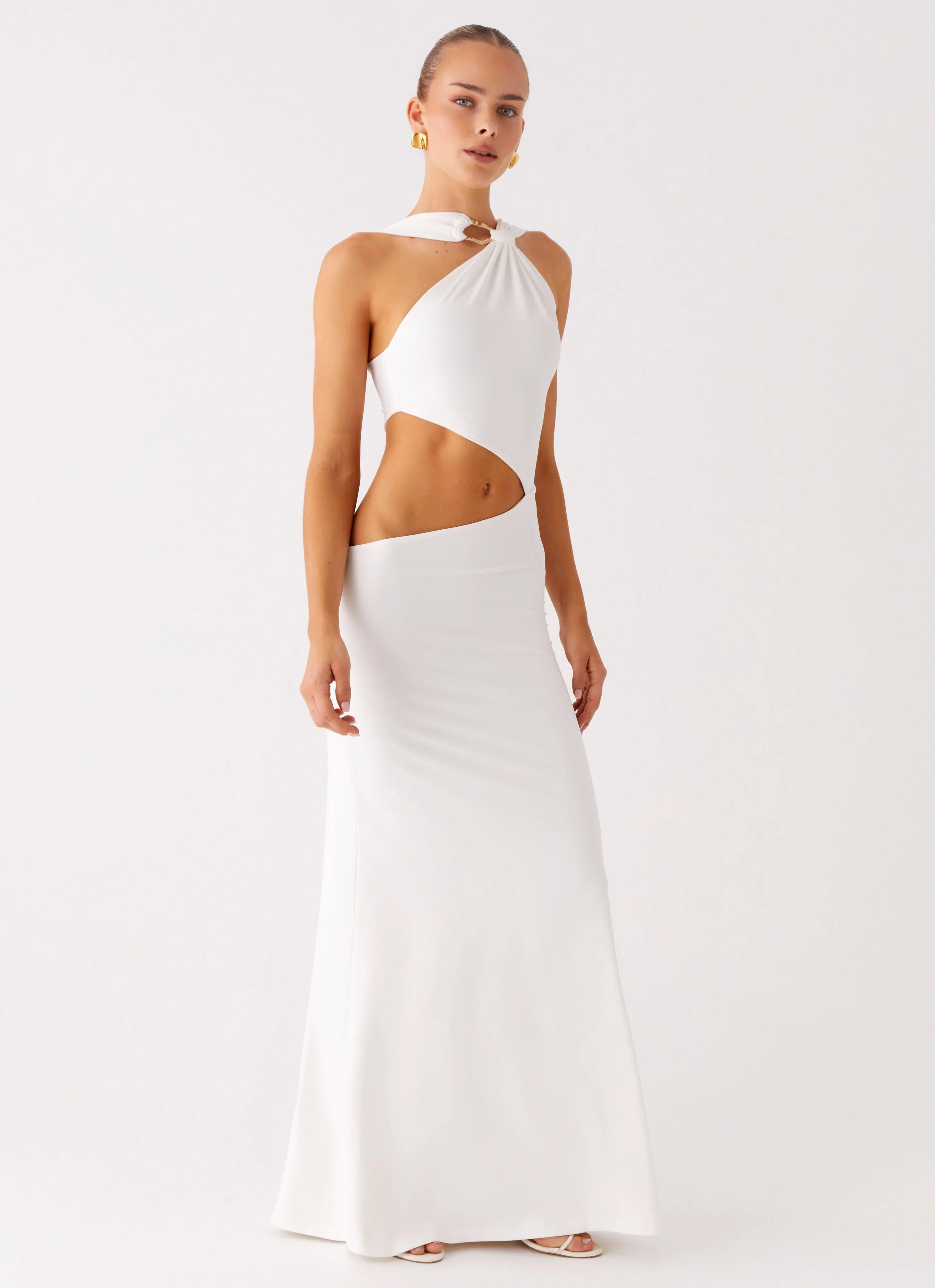 Juliander Knot Maxi Dress White