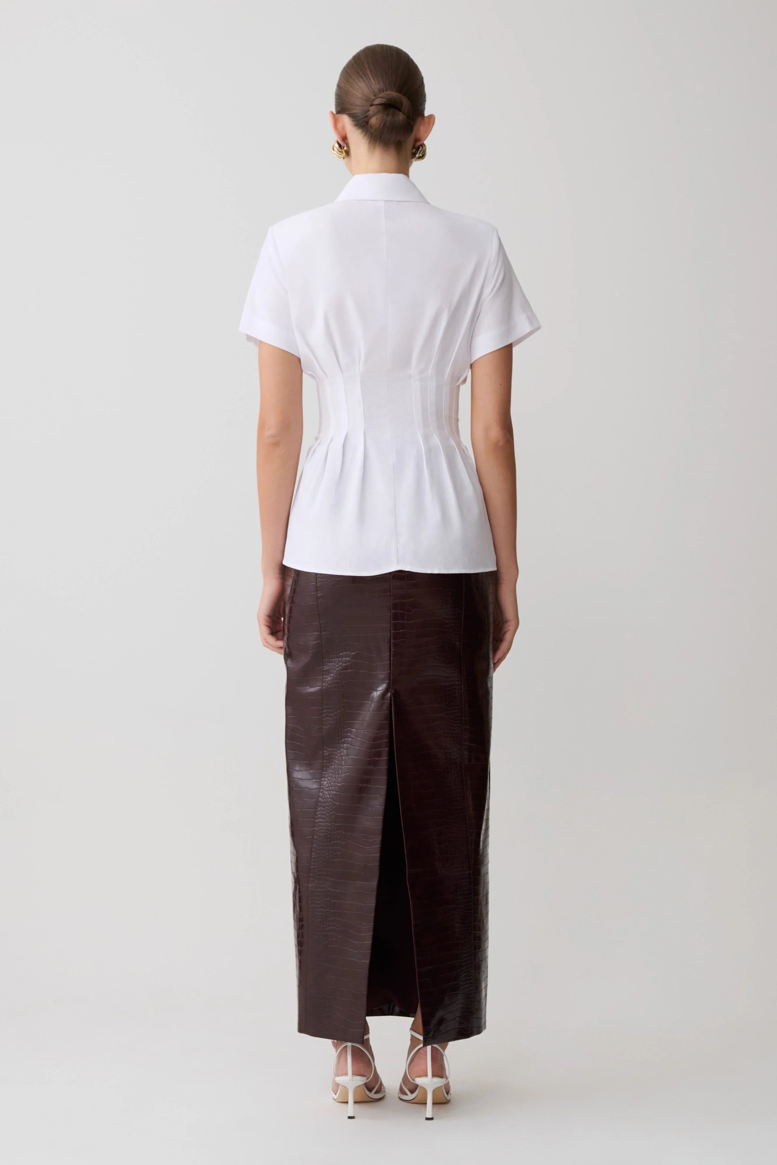 Selma Short Sleeve Linen Shirt White